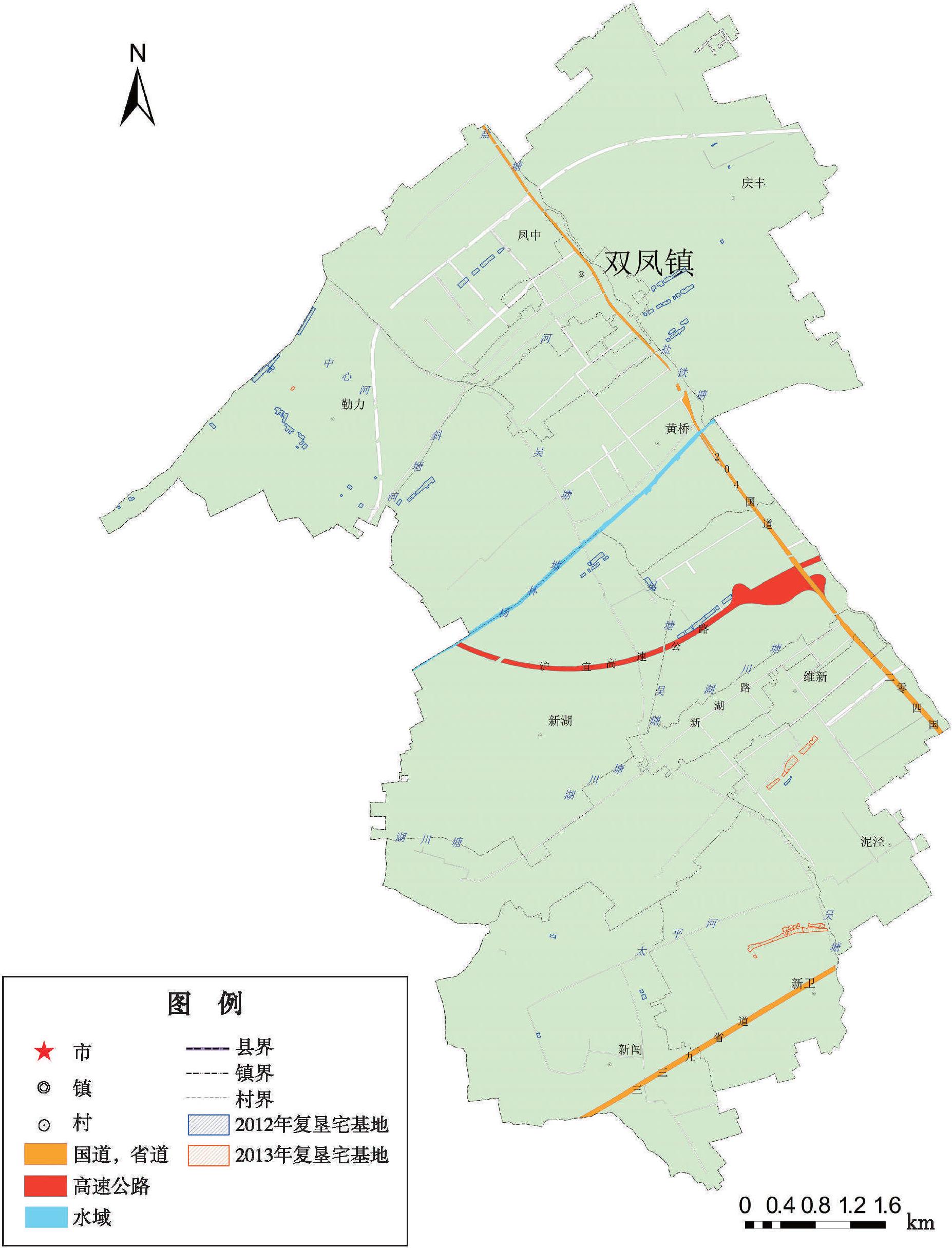 太倉(cāng)市雙鳳鎮(zhèn)宅基地復(fù)墾分布圖